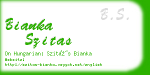 bianka szitas business card